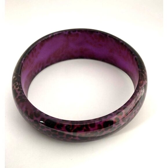 Set of 3 Acrylic Animal Leopard Print Chunky Bracelet Bangles - Picture 4 of 12